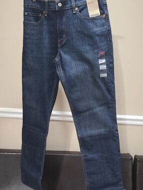 Levi's Men's Slim Stretch Straight Jeans in Deep Indigo 32x32 NWT